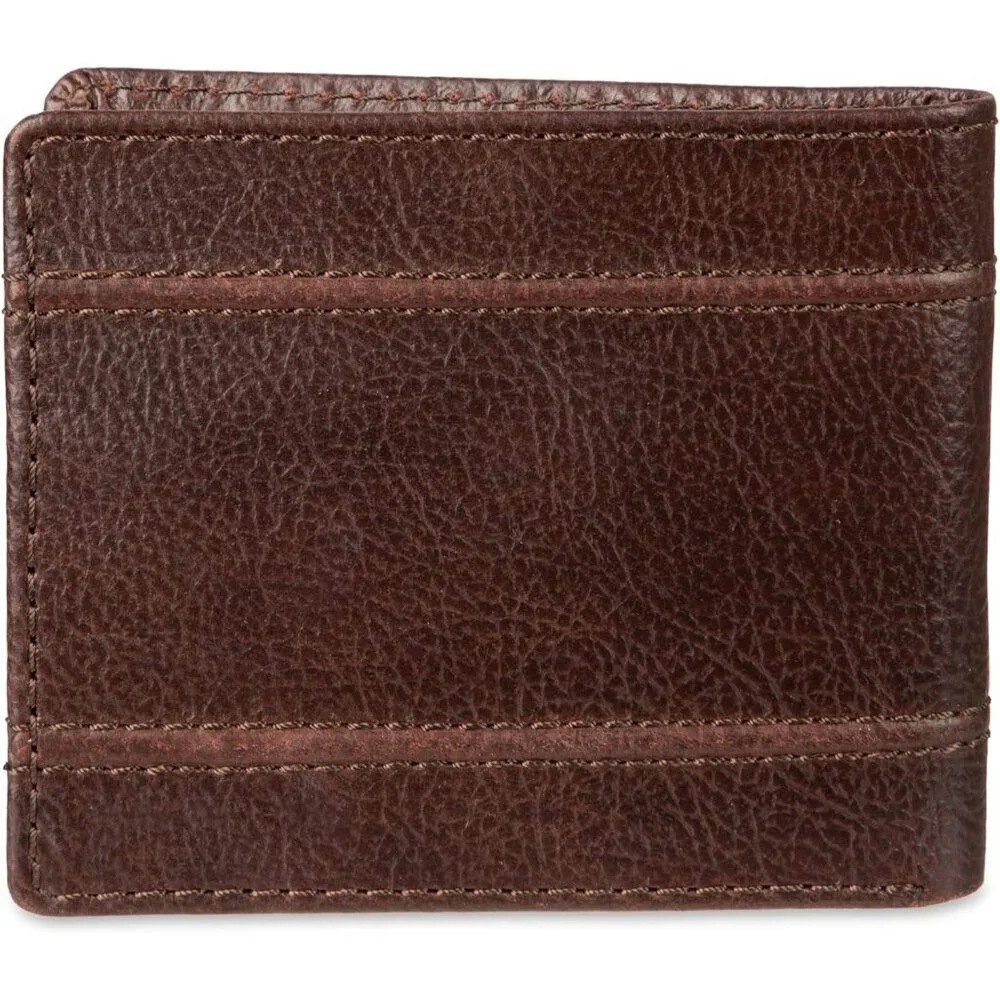 Men's Classic Pu Leather Imported Wallet Brown Cord Style Card Fashion Designed
